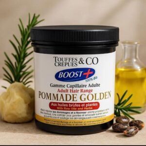Boost+ Pommade Golden – Aux Huiles Brutes et Plantes